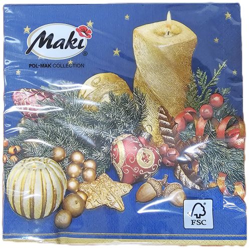 Ubrousky vnon 3vrstv 33 x 33 cm 20 ks - Maki Christmas Eve Arrangement