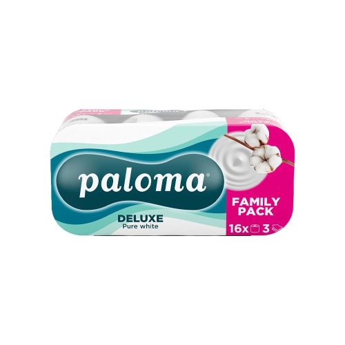 Paloma toaletn papr 3 vrstv  Deluxe Pure White 16 ks