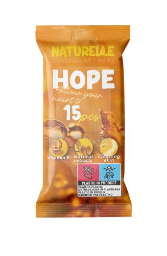 Naturelle univerzln vlhen ubrousky Hope 15 ks