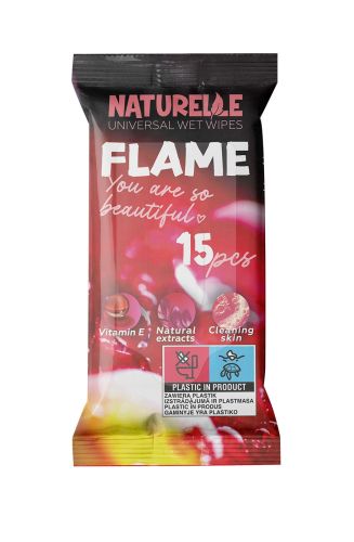 Naturelle univerzln vlhen ubrousky Flame 15 ks