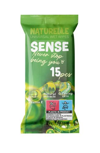 Naturelle univerzln vlhen ubrousky Sense 15 ks