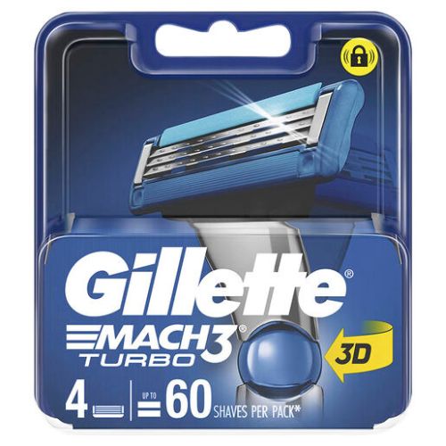 Gillette Mach3 Turbo nhradn hlavice 4 ks