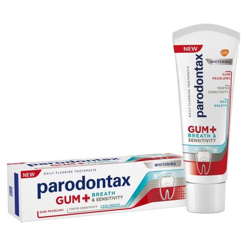 Parodontax zubn pasta Dsn + dech &amp; citliv zuby Whitening 75 ml