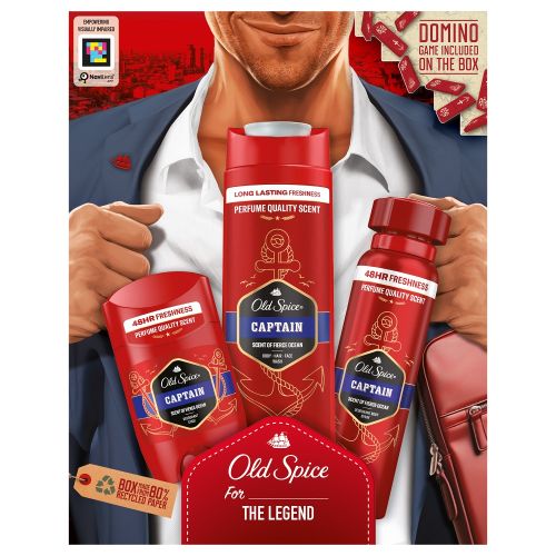 Old Spice drkov kazeta Captain SG+deostick+deospray