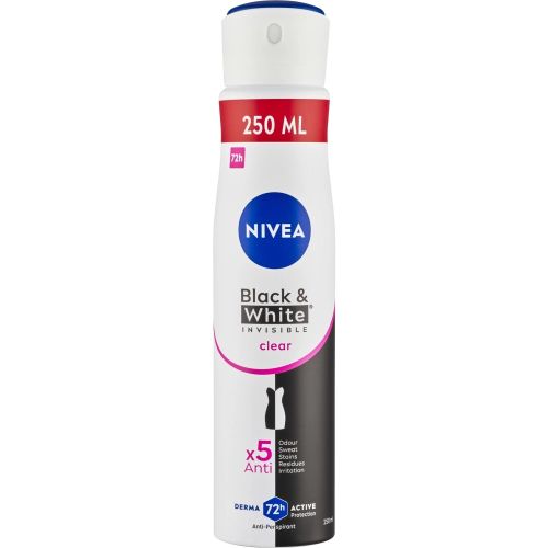 Nivea antiperspirant Black &amp; White Invisible Clear 250 ml